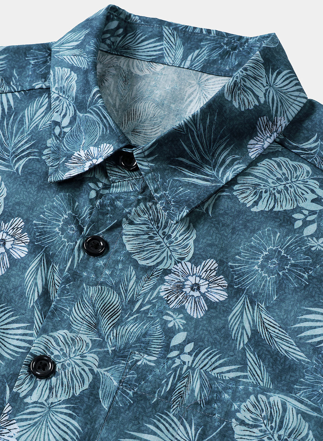 Camisa Tropical floral de manga corta Lightweight transpirable casual para hombre