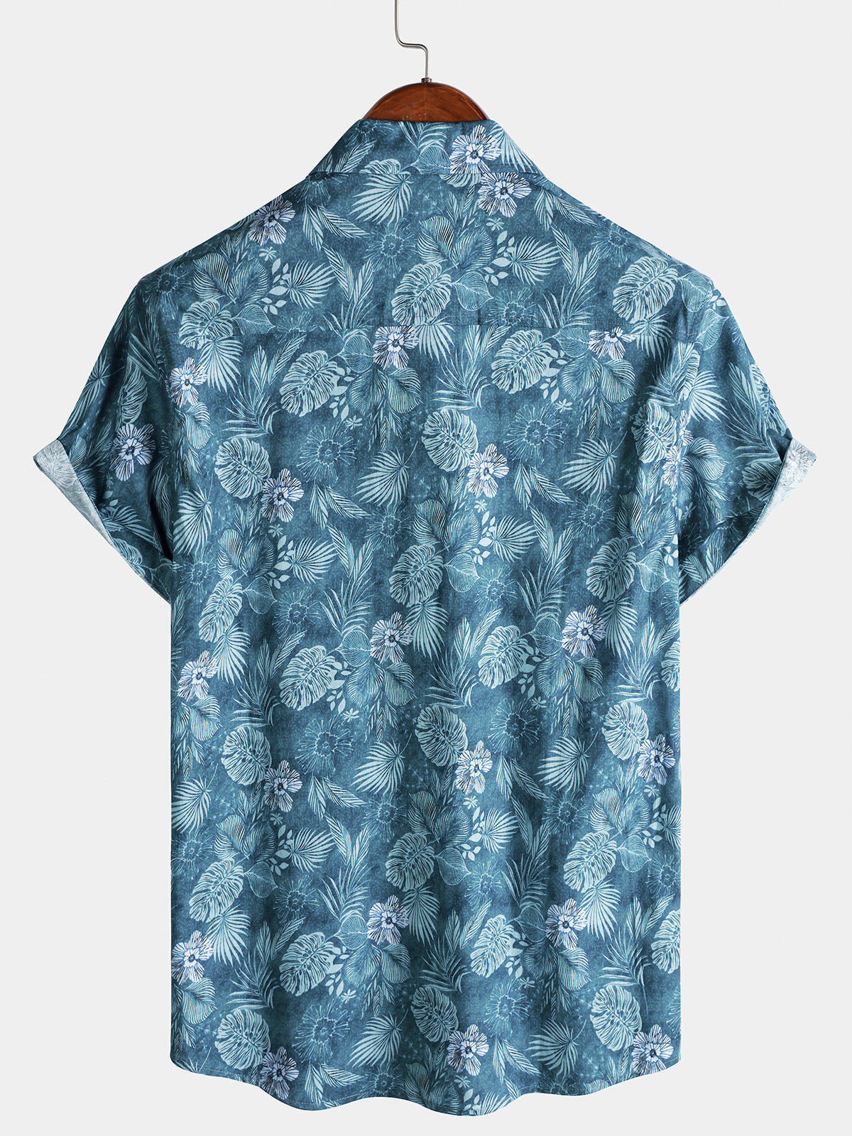 Camisa Tropical floral de manga corta Lightweight transpirable casual para hombre