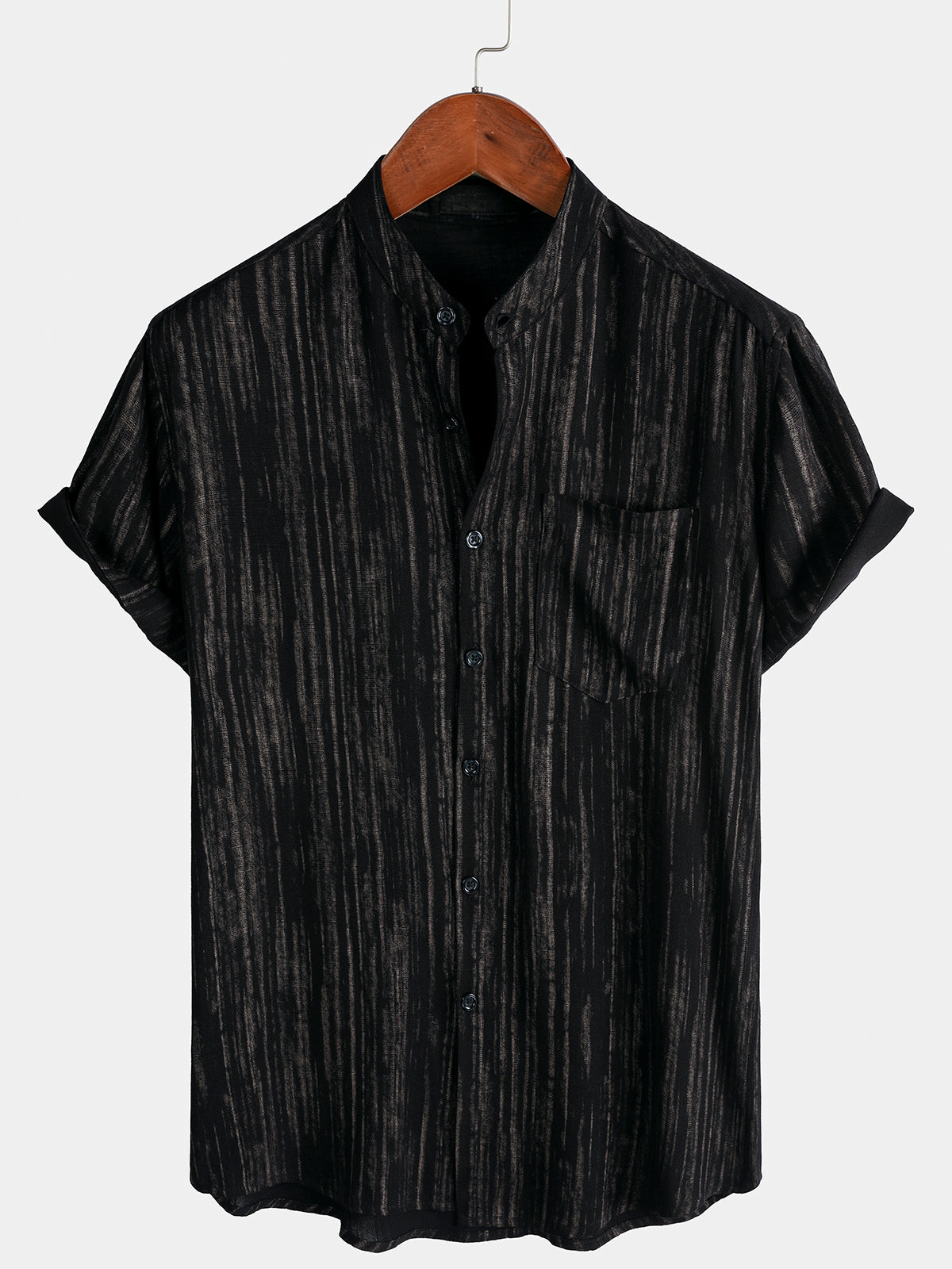 Camisa Everyday casual a rayas de manga corta para hombre