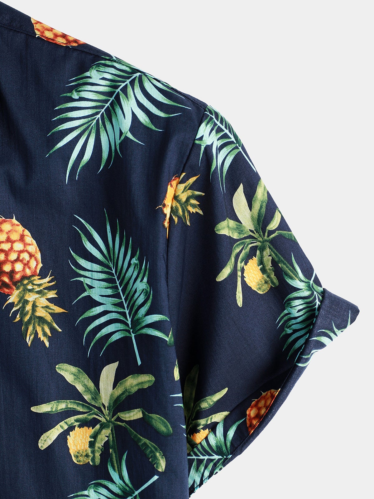 Camisa Pineapple estampado de manga corta Hawaiian para hombre
