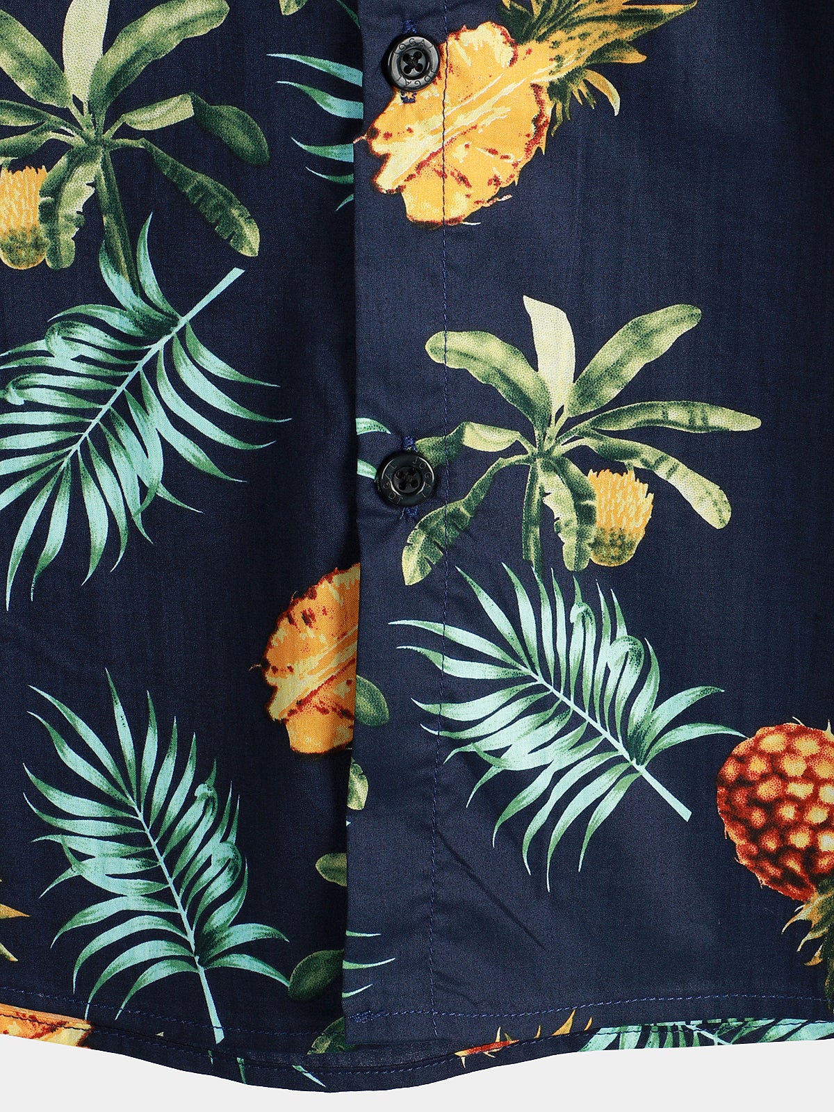 Camisa Pineapple estampado de manga corta Hawaiian para hombre