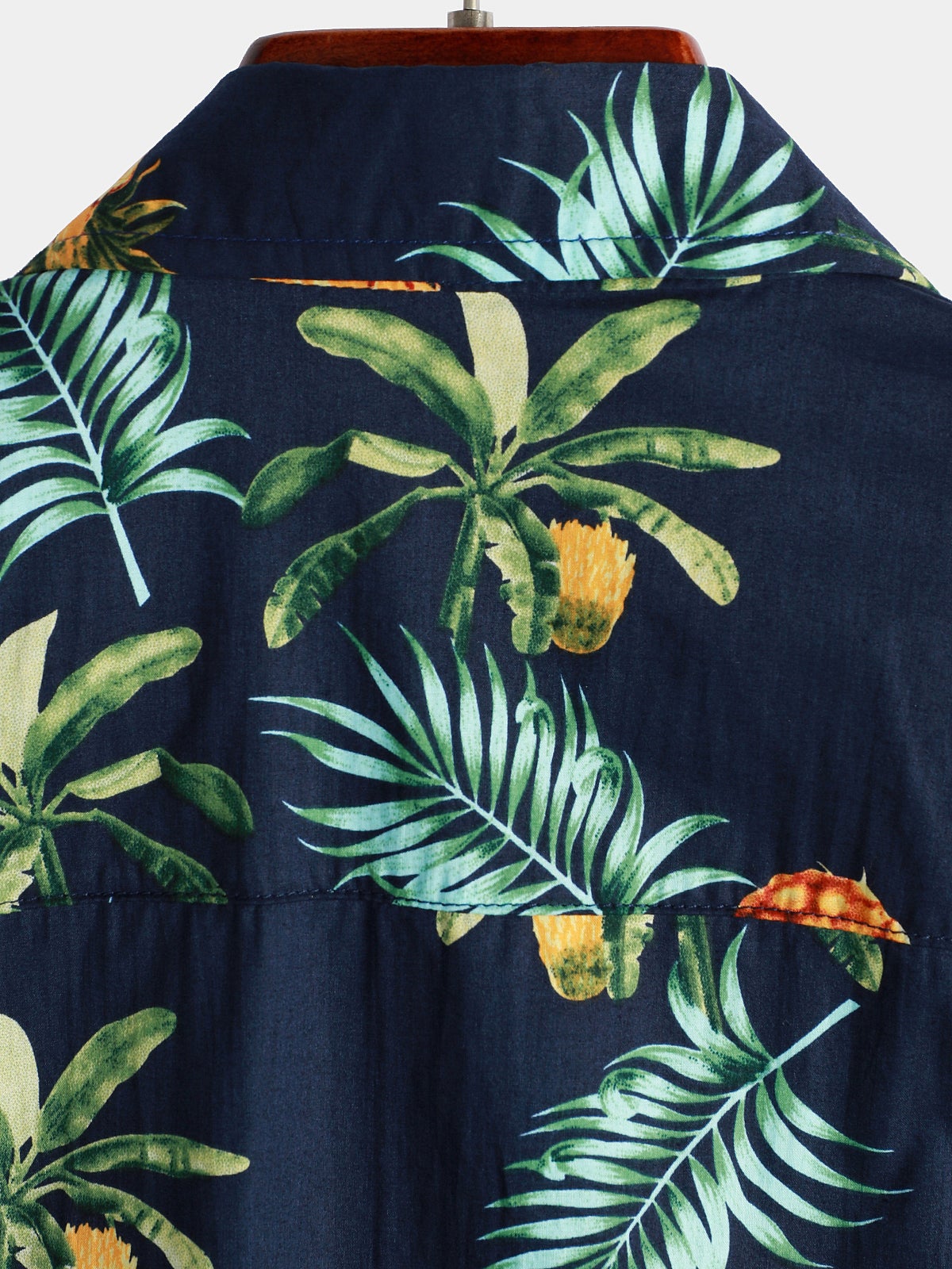 Camisa Pineapple estampado de manga corta Hawaiian para hombre