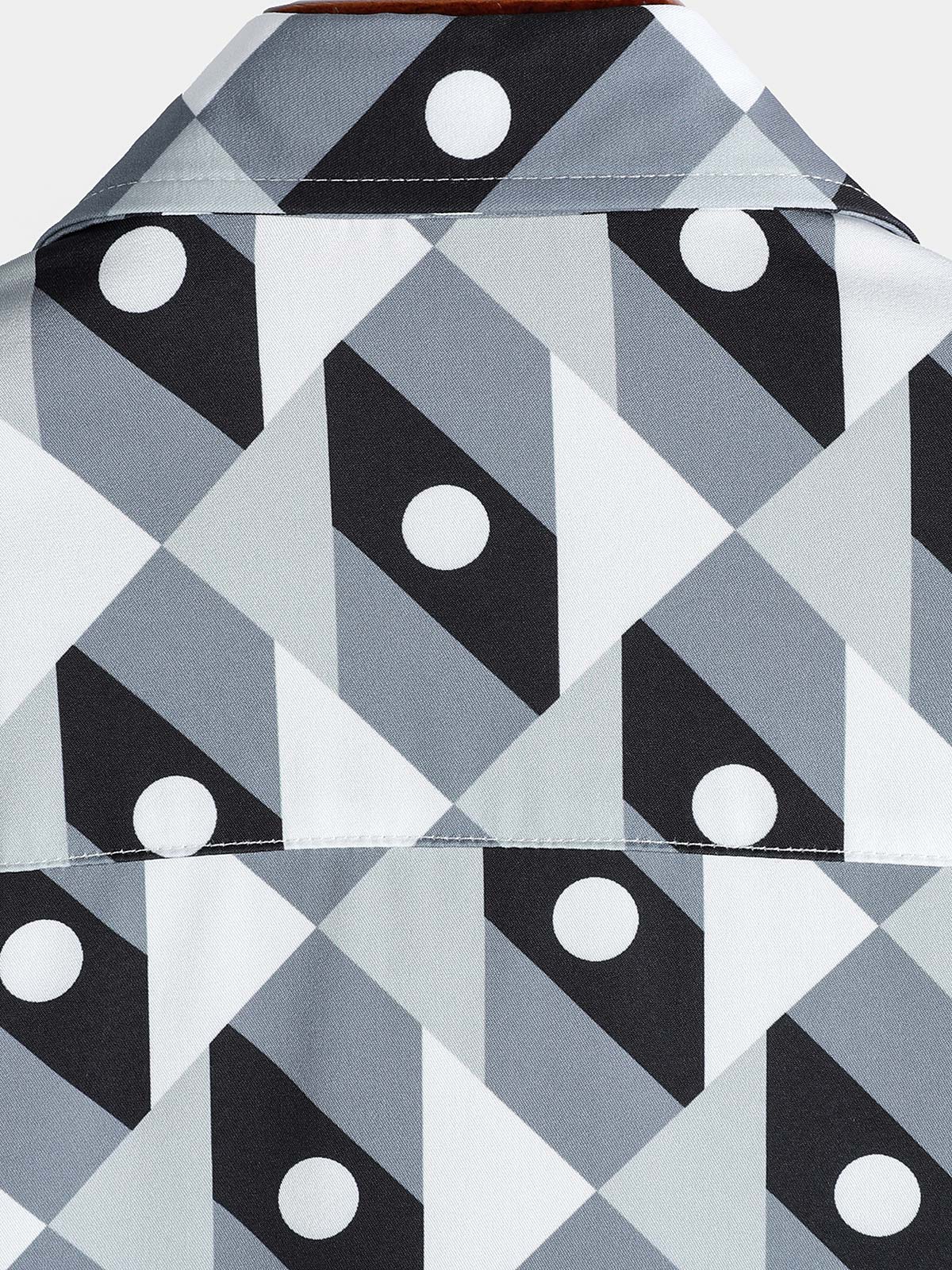 Camisa Grey Geometric Graphic Leisure Coastal Weekend Travel Tropical Summer para hombre