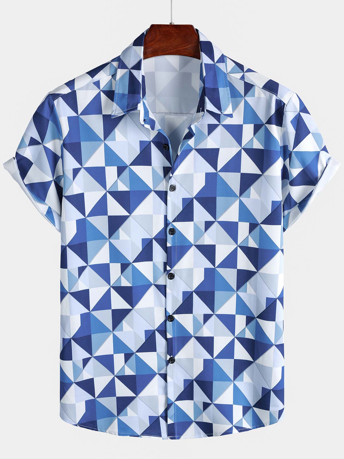 Blue Abstract Graphic Island Cruise Summer Holiday Resorcamiseta para hombre