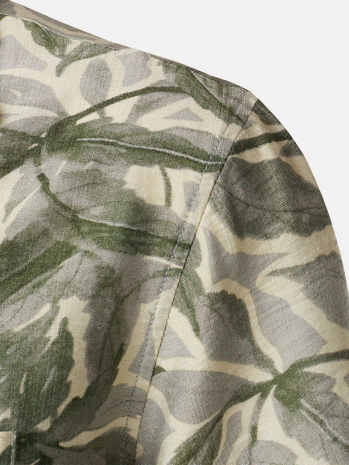 Camisa Green Tropical estampado Pocket Resort de manga corta para hombre