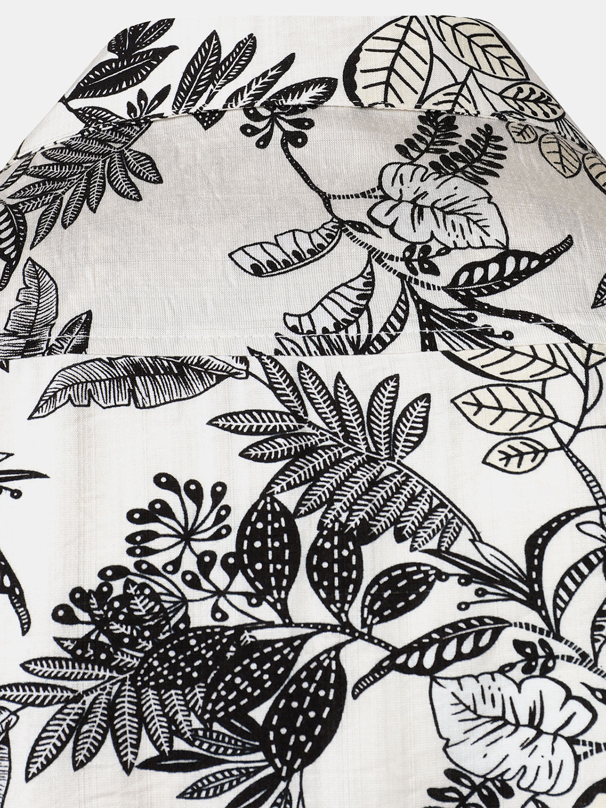 Camisa White Tropical Leaf estampado casual Hawaiian para hombre