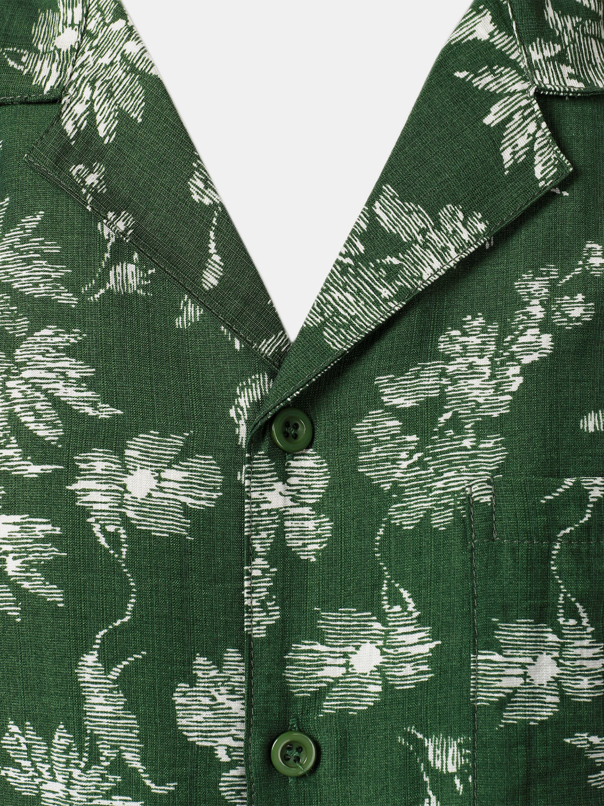 Camisa Green Tropical floral estampado casual Hawaiian para hombre