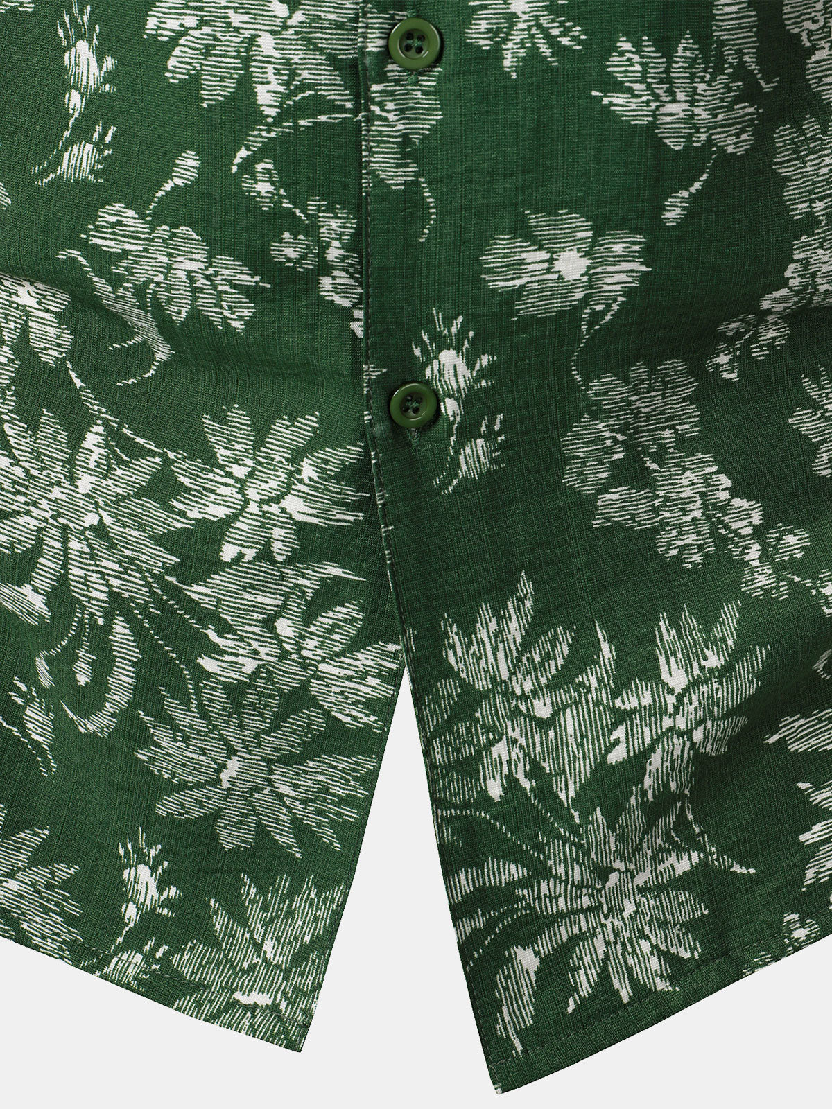 Camisa Green Tropical floral estampado casual Hawaiian para hombre