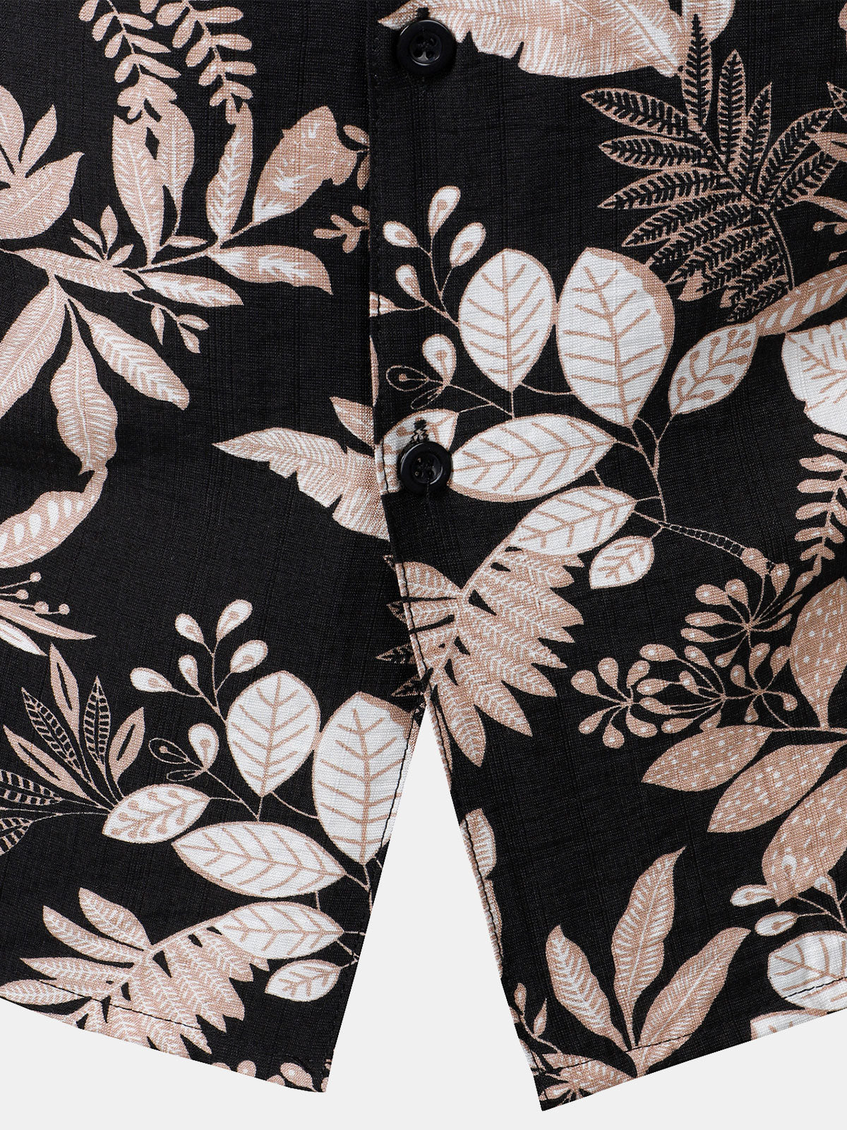 Camisa Tropical Leaf estampado Summer Beach de manga corta para hombre