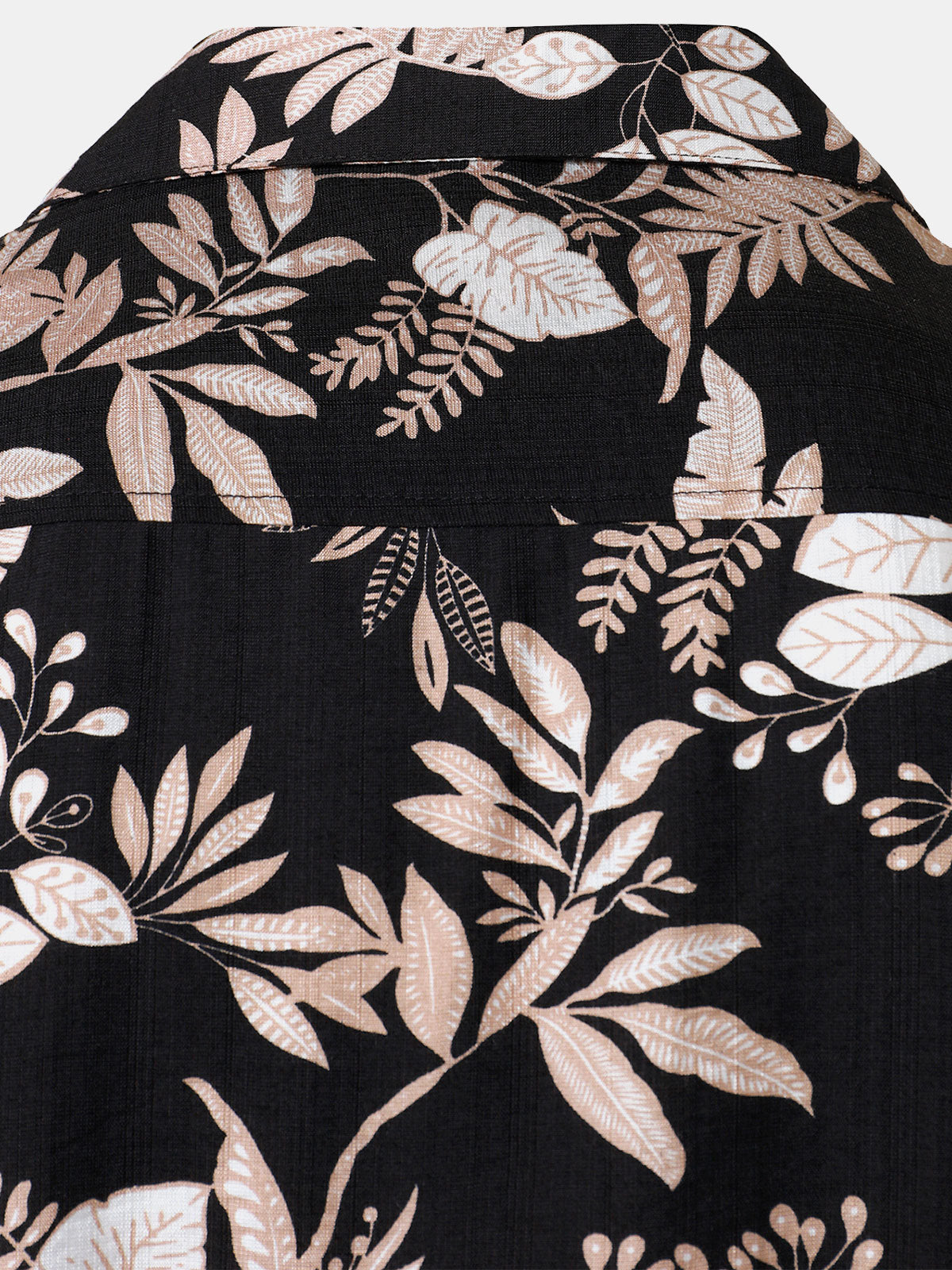 Camisa Tropical Leaf estampado Summer Beach de manga corta para hombre