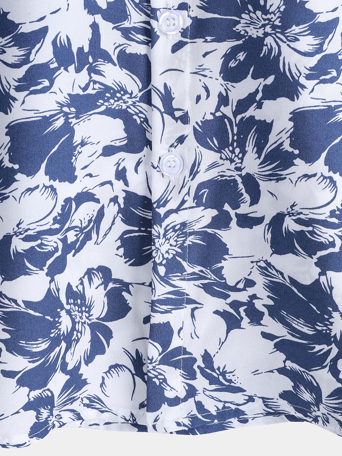 Camisa Blue Botanical Graphic Leisure Tropical Pool Party Summer casual para hombre