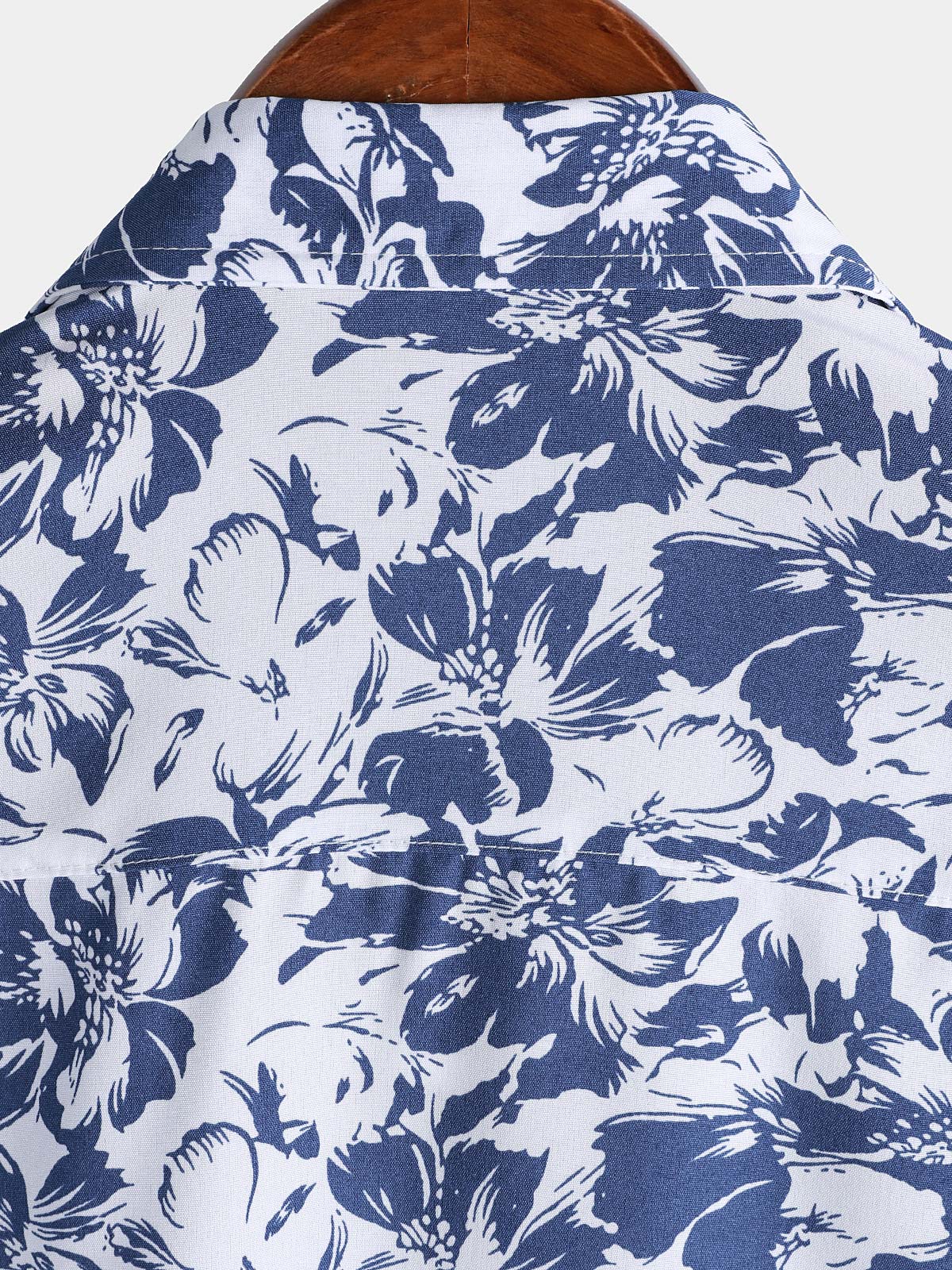 Camisa Blue Botanical Graphic Leisure Tropical Pool Party Summer casual para hombre