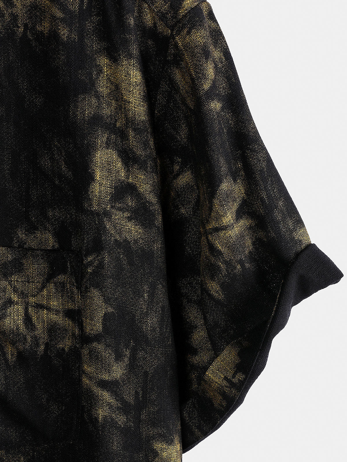 Camisa vintage floral Black transpirable Vacation de manga corta para hombre