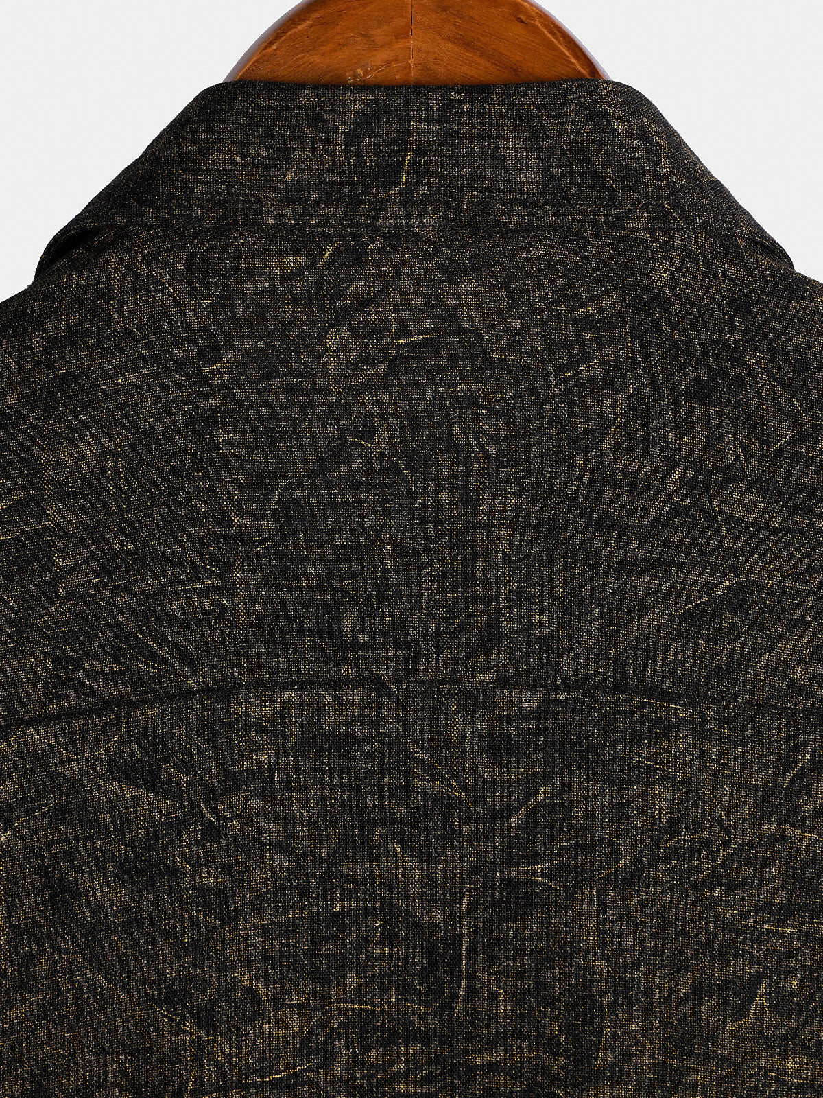 Camisa Summer Holiday Black casual vintage de manga corta para hombre