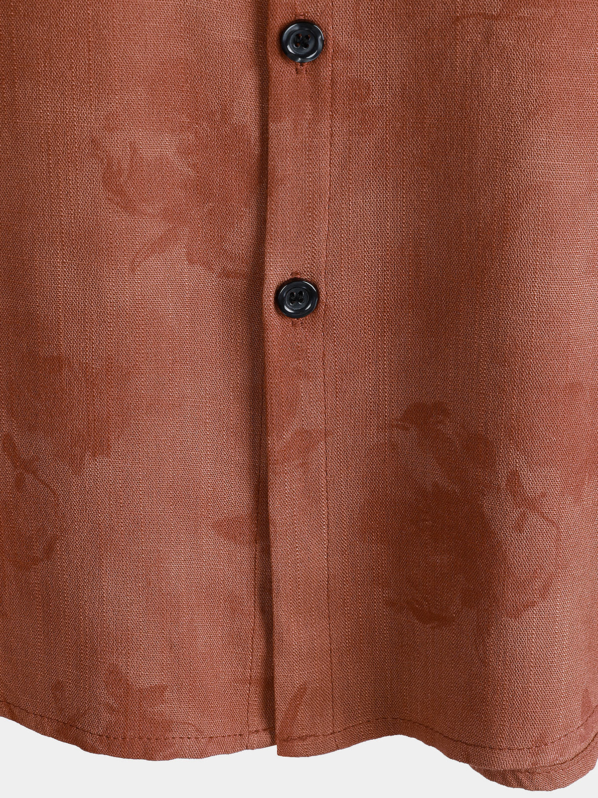 Camisa vintage floral Brown transpirable Vacation de manga corta para hombre