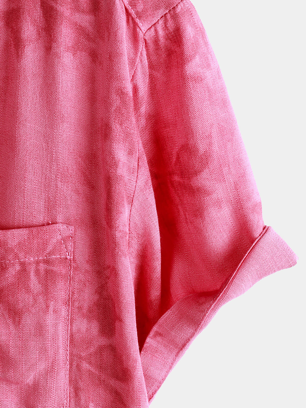 Camisa vintage floral Pink transpirable Vacation de manga corta para hombre
