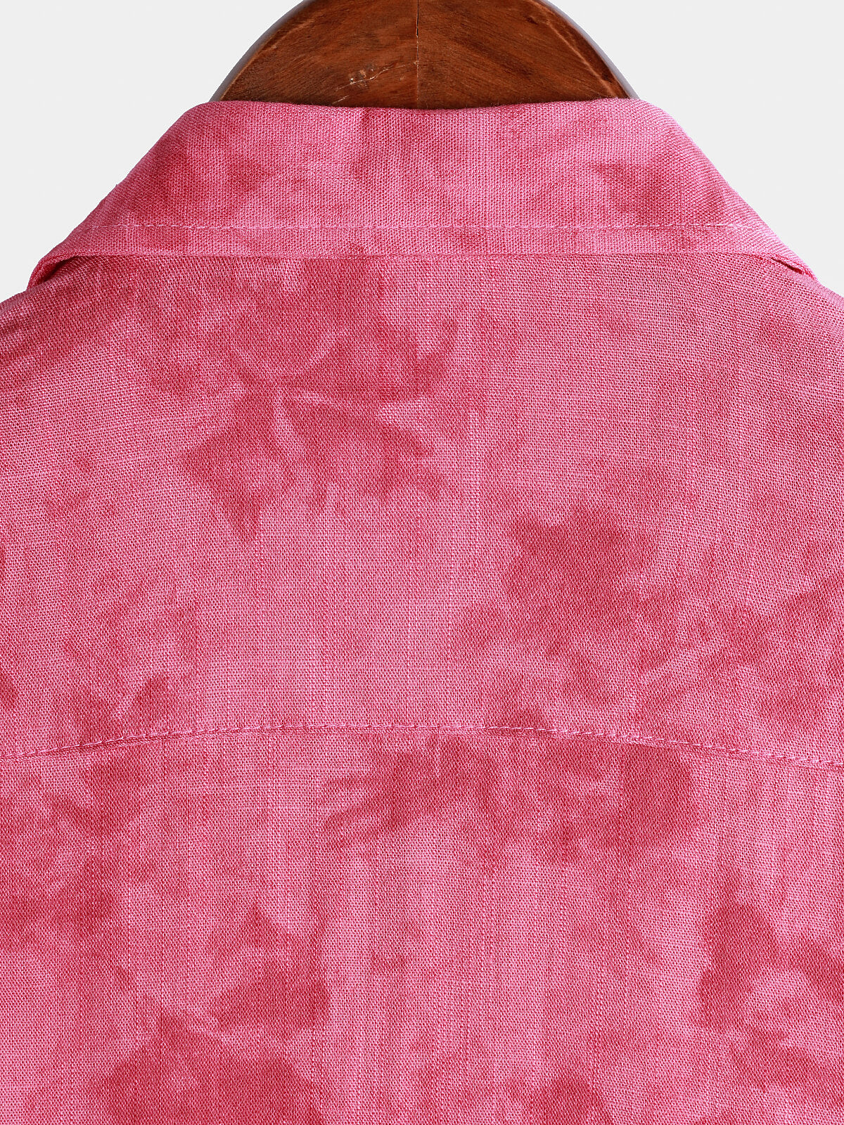 Camisa vintage floral Pink transpirable Vacation de manga corta para hombre