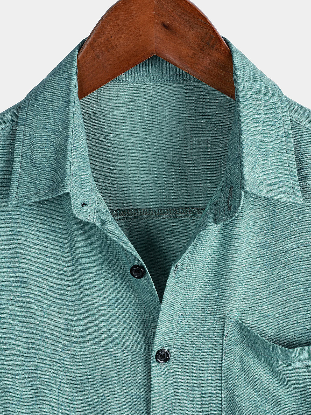 Camisa Summer Holiday Green casual vintage de manga corta para hombre