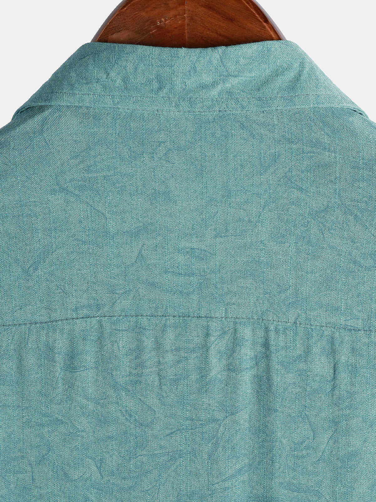 Camisa Summer Holiday Green casual vintage de manga corta para hombre