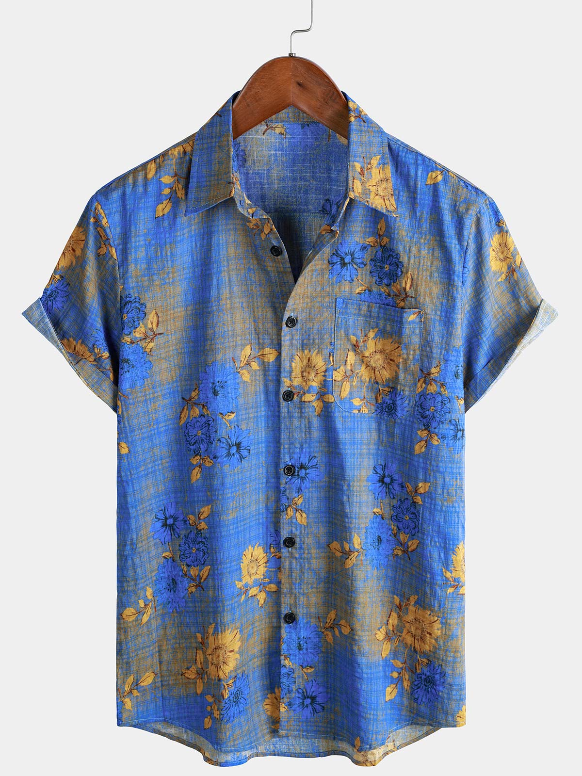 Camisa Summer transpirable de manga corta Hawaiian para hombre
