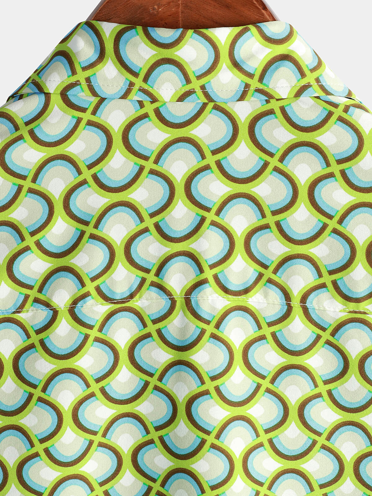 Camisa Green Cool Summer Beach de manga corta para hombre
