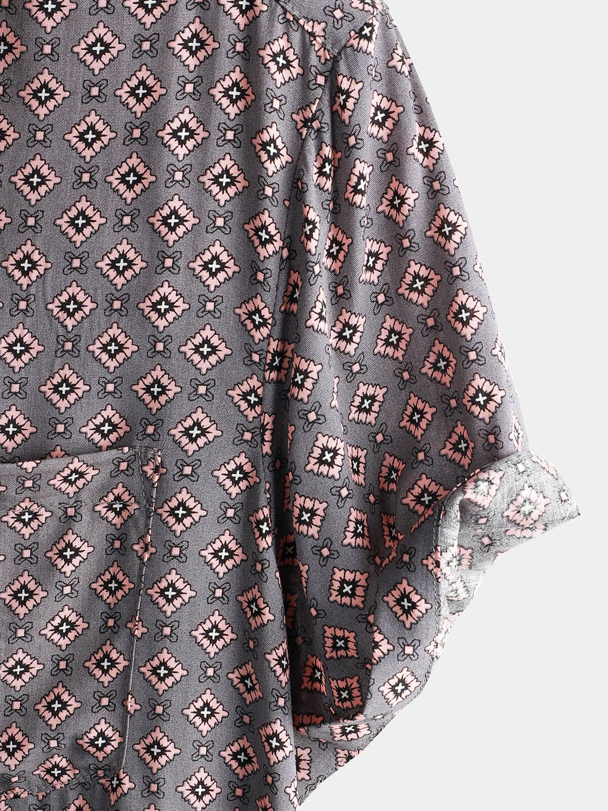 Camisa Button Up Rayon Beach de manga corta para hombre