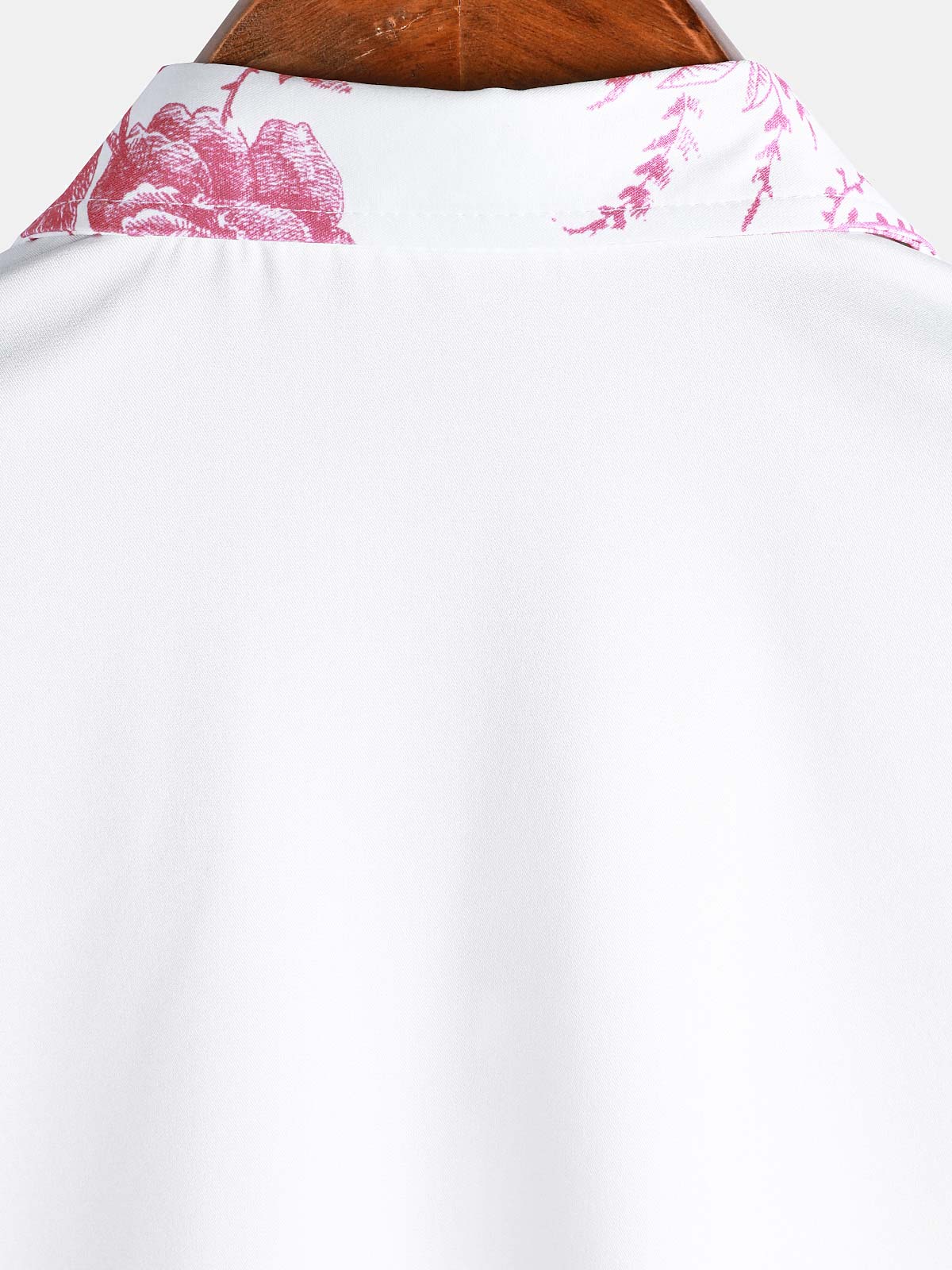 Camisa Pink floral estampado Hawaiian Button Up Summer Beach casual Collar de manga corta para hombre