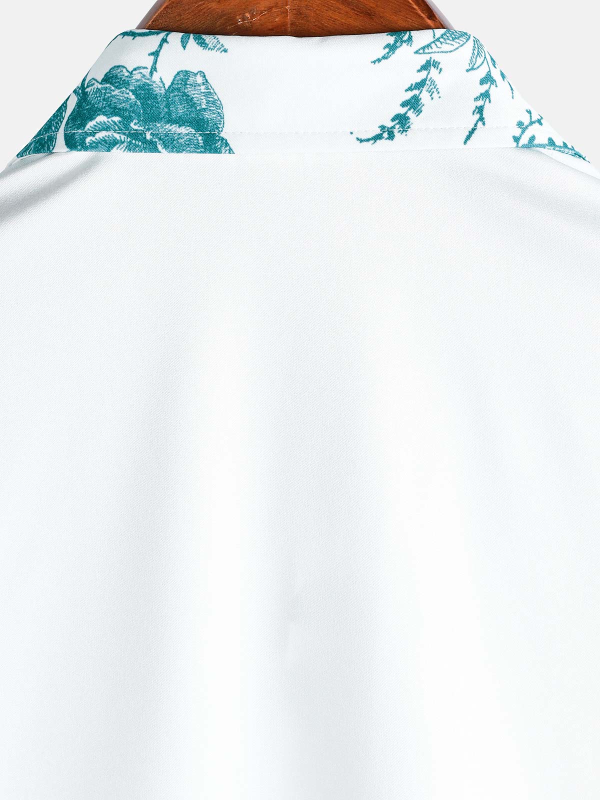 Camisa Green floral estampado Hawaiian Button Up Summer Beach casual Collar de manga corta para hombre