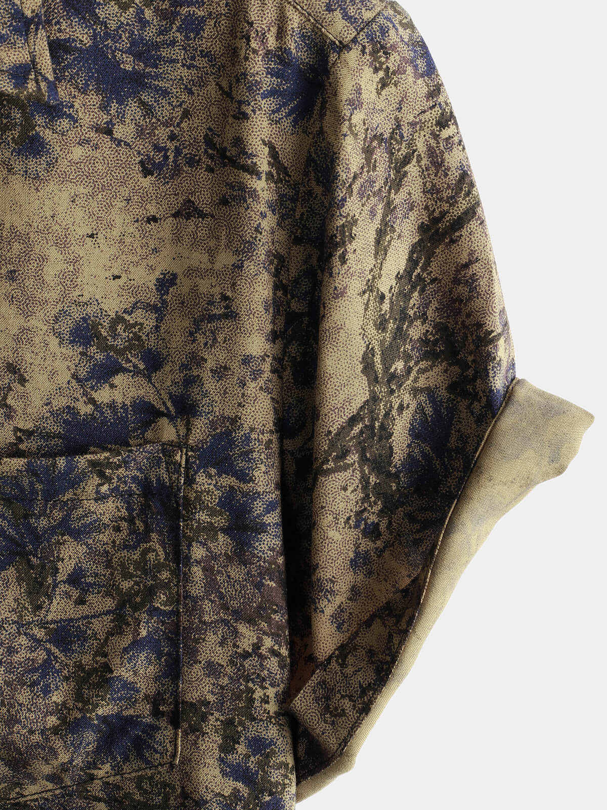 Camisa retro floral estampado casual de manga corta Holiday para hombre