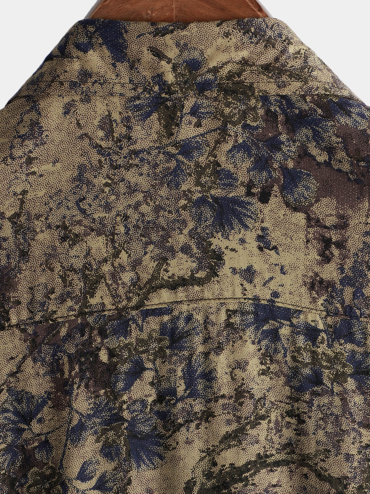 Camisa retro floral estampado casual de manga corta Holiday para hombre