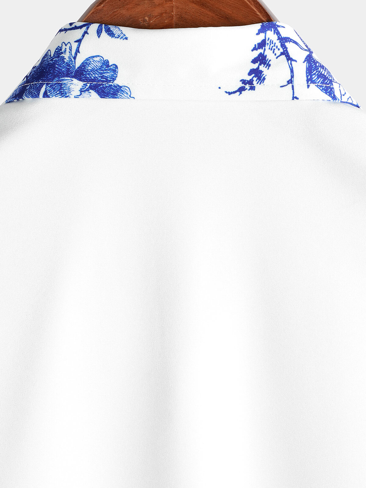 para hombre Blue floral Print Hawaiian Button Up Summer Beach casual Collar de manga corta camisa