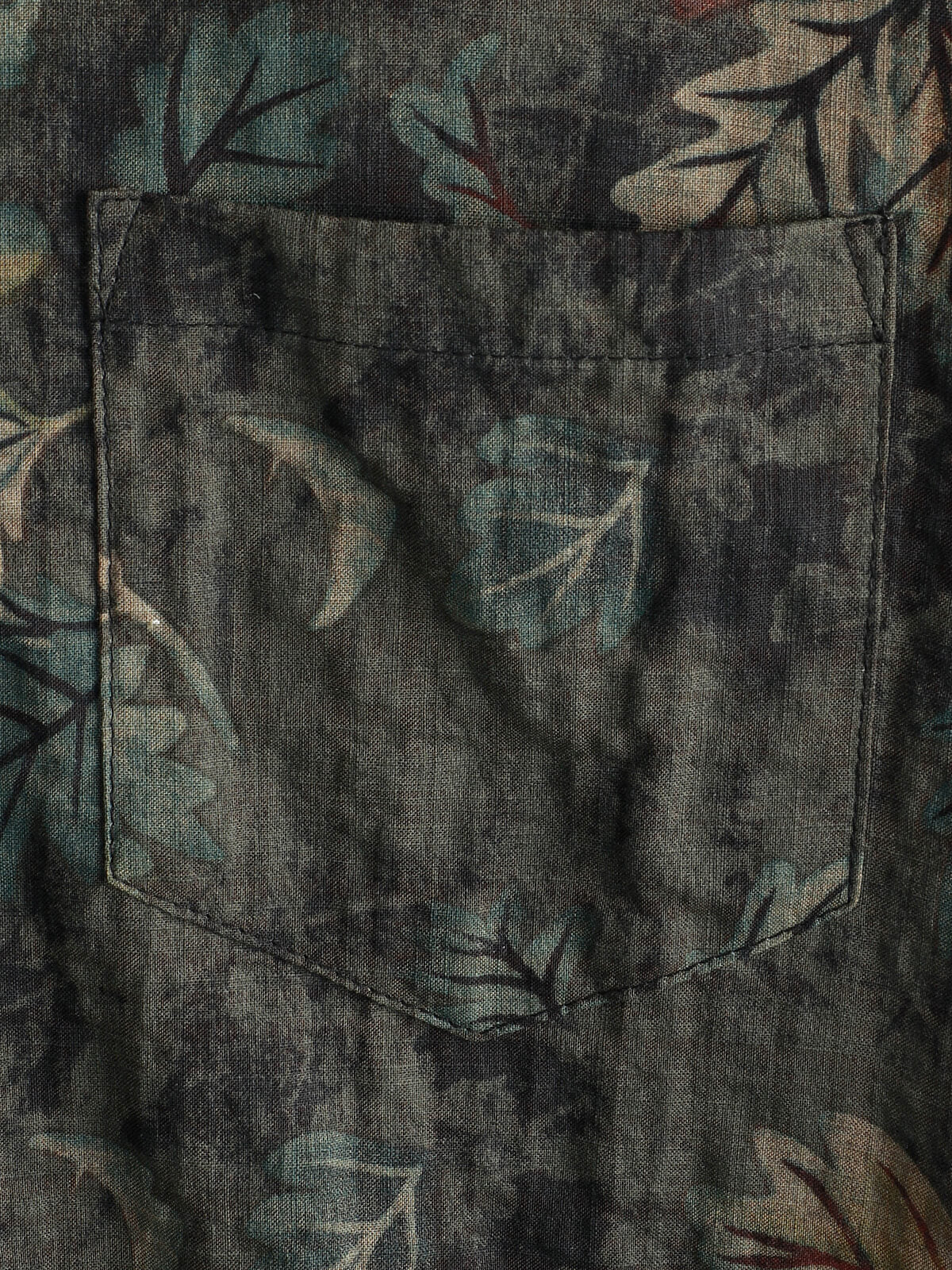 Camisa retro Leaf de manga corta Hawaiian Beach para hombre