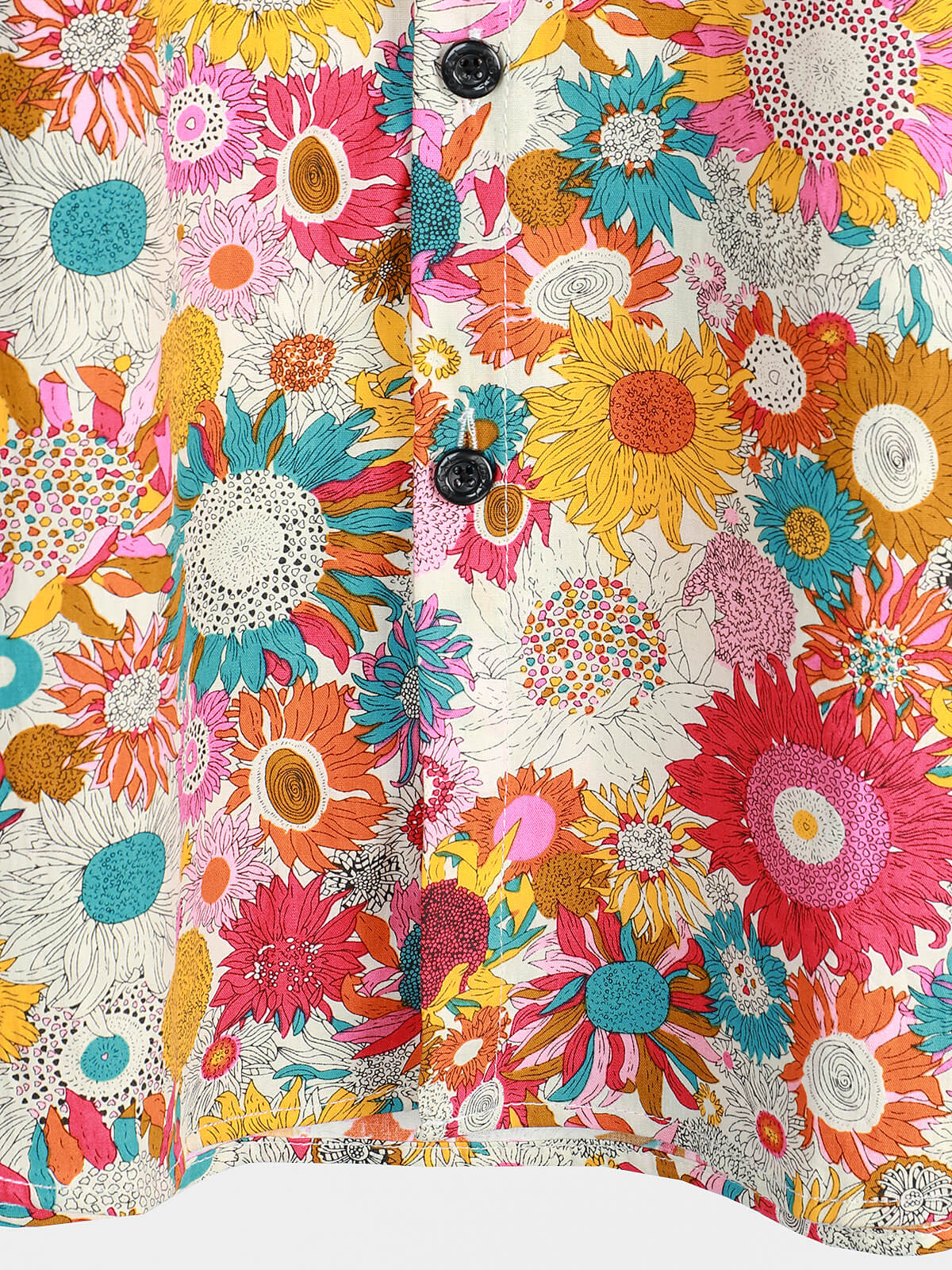 Camisa floral Cool Flower Summer de algodón Button Up Beach de manga corta Hawaiian para hombre