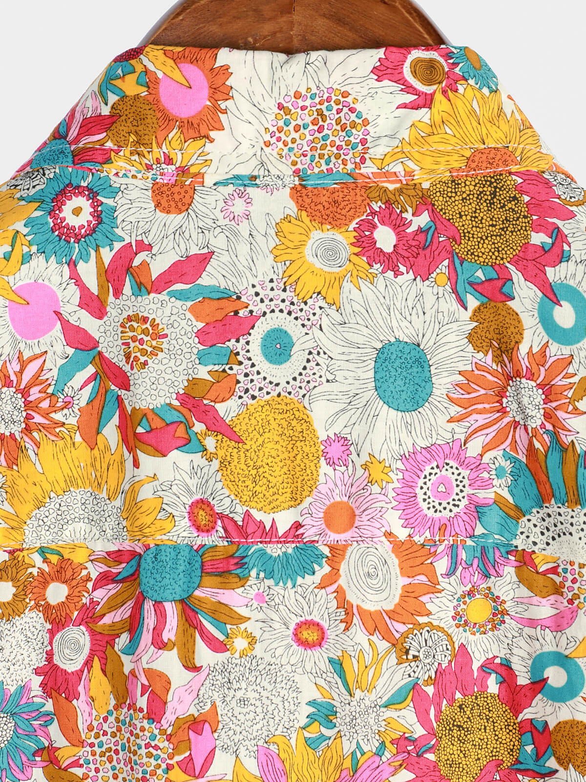 Camisa floral Cool Flower Summer de algodón Button Up Beach de manga corta Hawaiian para hombre