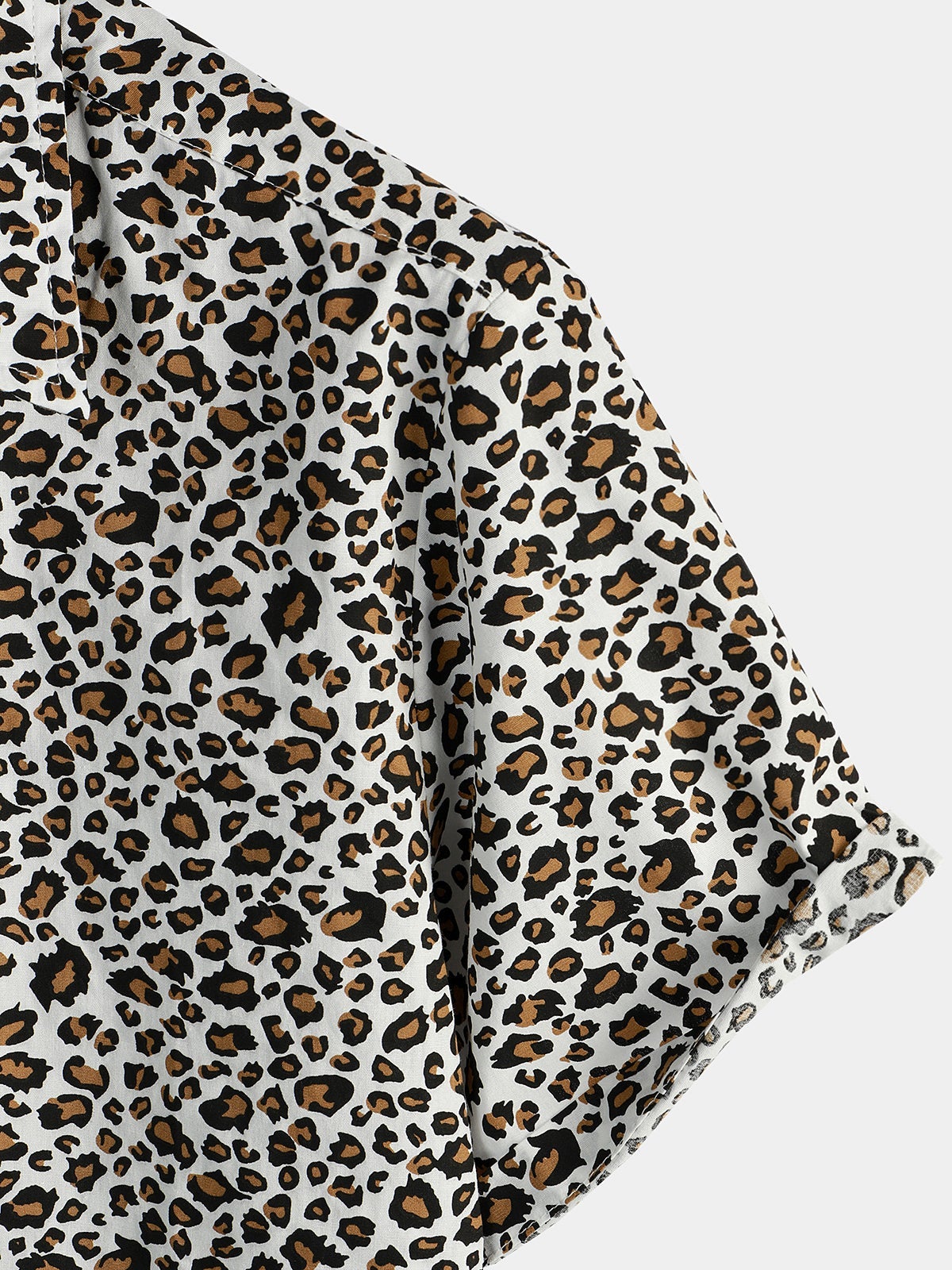Camisa Rock Leopard estampado de manga corta para hombre