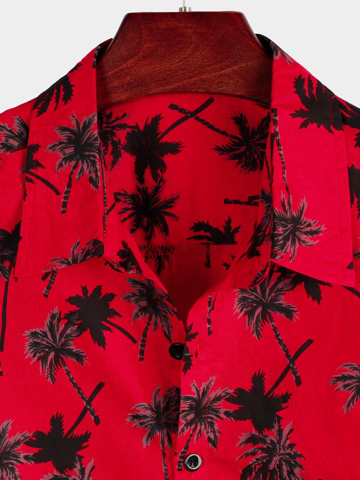Camisa Summer Tropical Coconut Tree estampado de manga corta para hombre