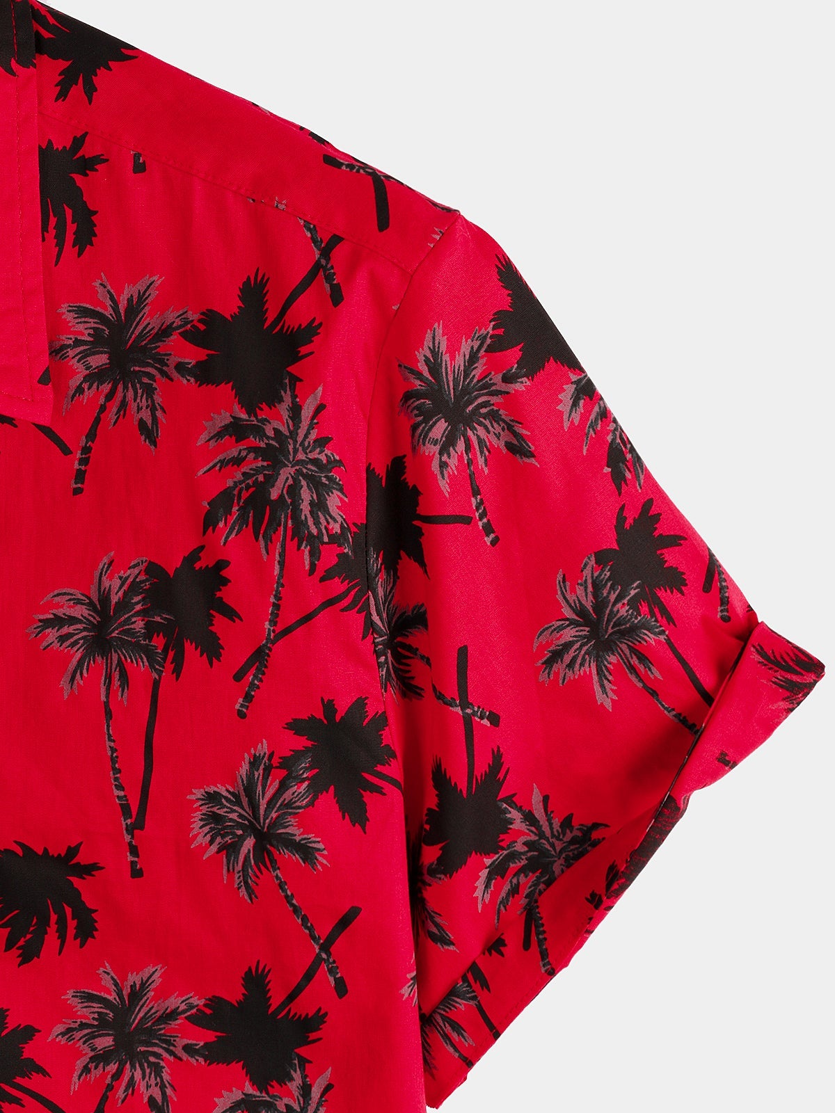 Camisa Summer Tropical Coconut Tree estampado de manga corta para hombre