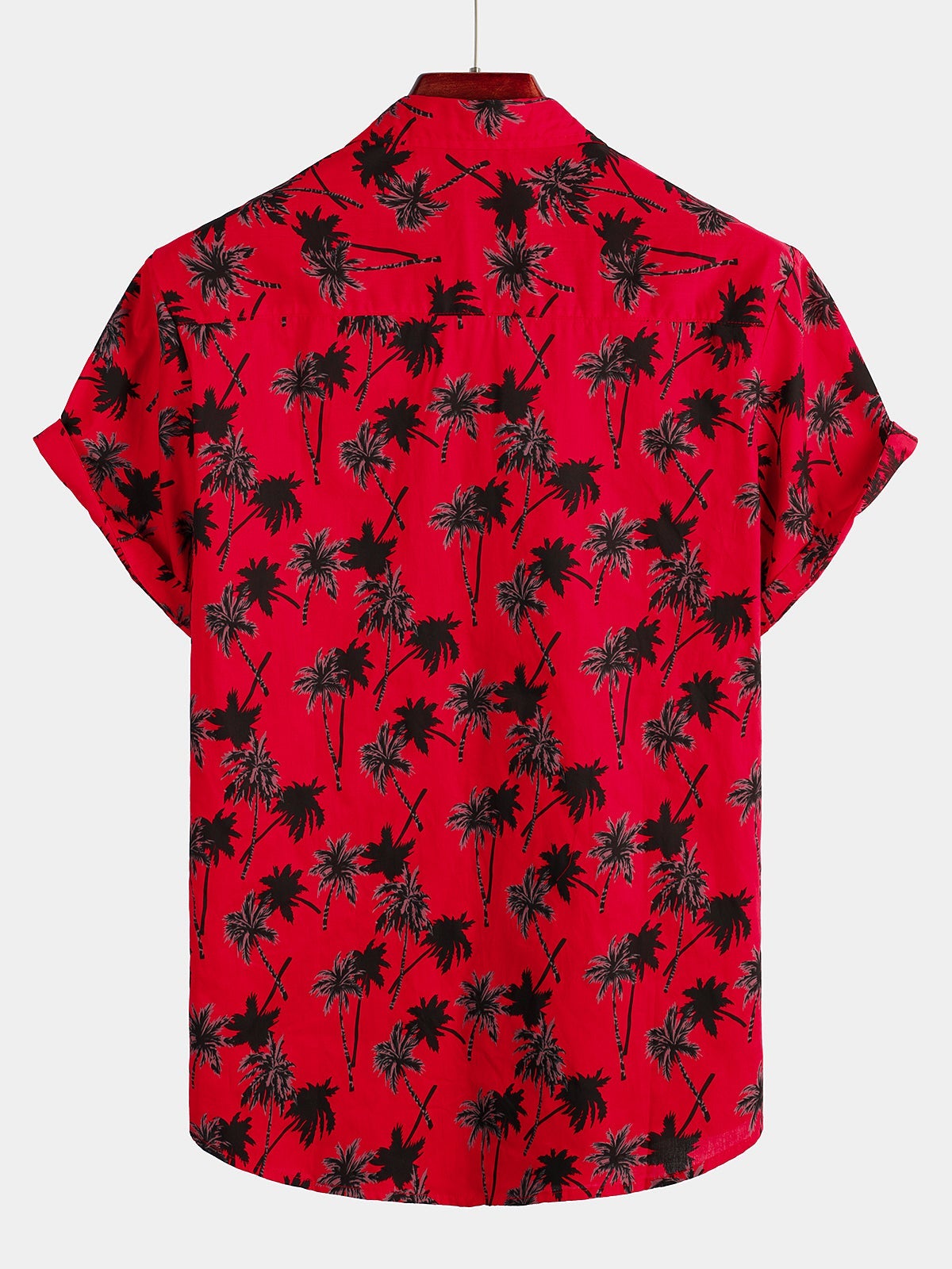 Camisa Summer Tropical Coconut Tree estampado de manga corta para hombre