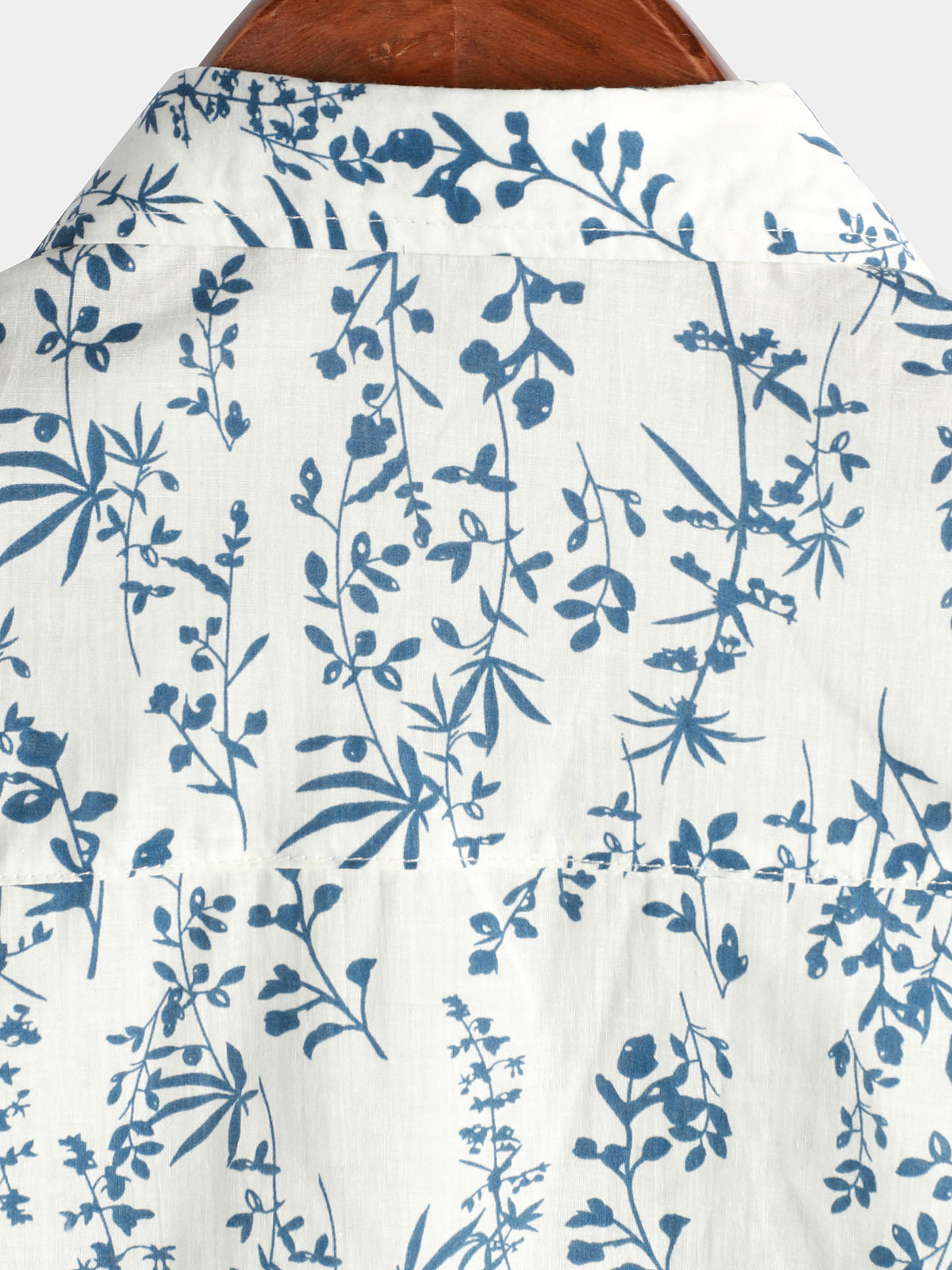 Camisa de algodón floral Button Up Summer de manga corta para hombre