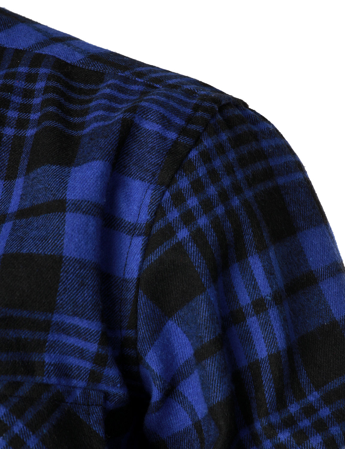 Camisa casual a cuadros Double Pocket Flannel Checkered Button Up de manga larga para hombre