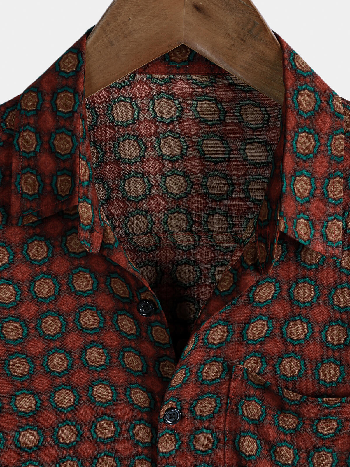 Camisa casual vintage Summer Beach de manga corta para hombre