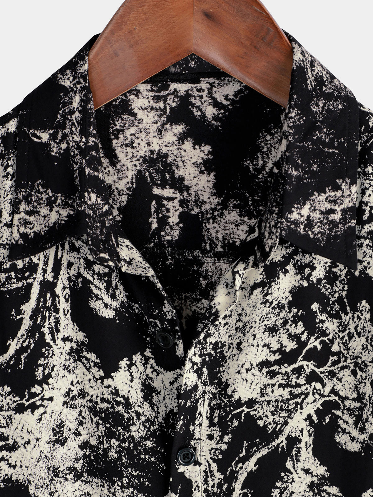 Camisa retro casual Holiday Beach de manga corta Button Up para hombre
