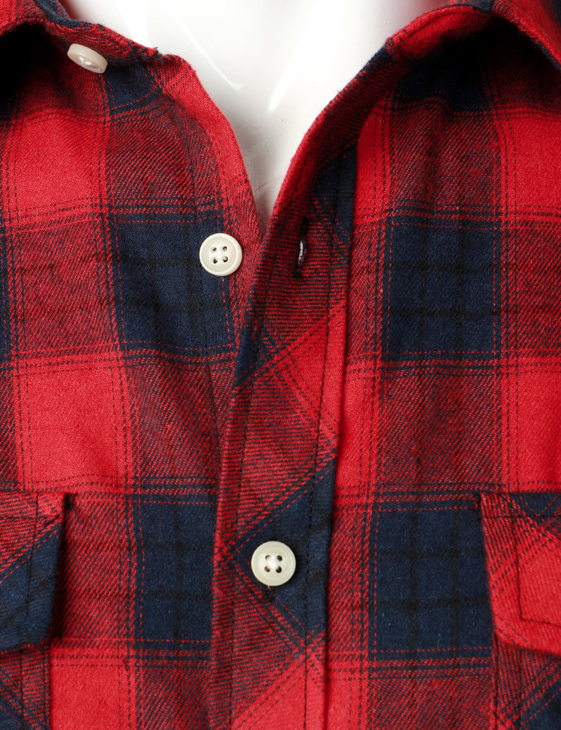 Camisa casual a cuadros Double Pocket Flannel Checkered Button Up de manga larga para hombre
