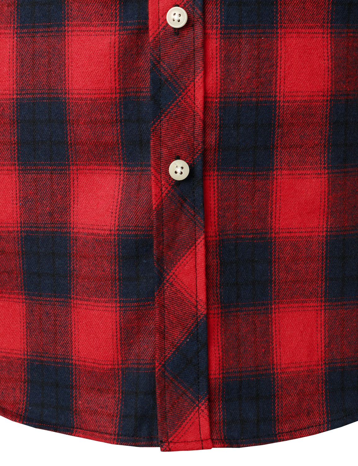 Camisa casual a cuadros Double Pocket Flannel Checkered Button Up de manga larga para hombre