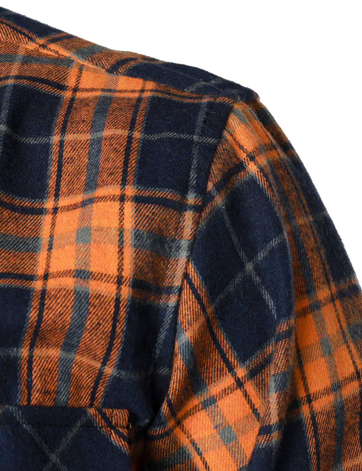 Camisa casual a cuadros Double Pocket Flannel Checkered Button Up de manga larga para hombre