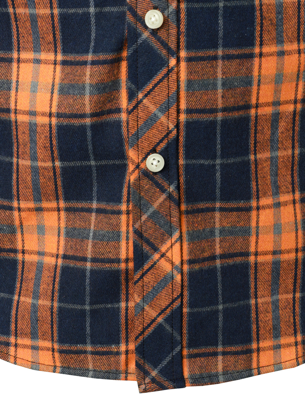 Camisa casual a cuadros Double Pocket Flannel Checkered Button Up de manga larga para hombre