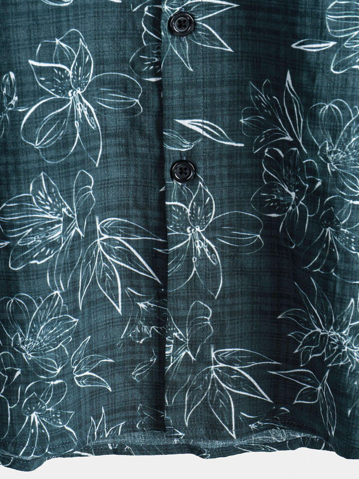 Exotic Botanical Graphic transpirable de algodón Tropical Style de manga corta Resorcamiseta para hombre
