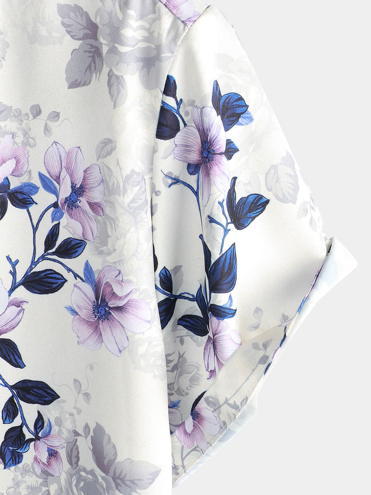 Camisa Summer de manga corta floral estampado casual Button Up para hombre