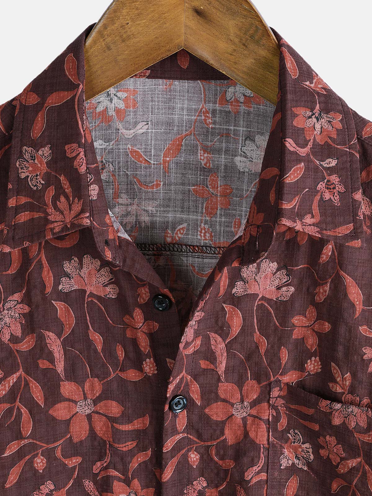Camisa Lightweight transpirable de algodón Botanical Graphic Summer casual para hombre