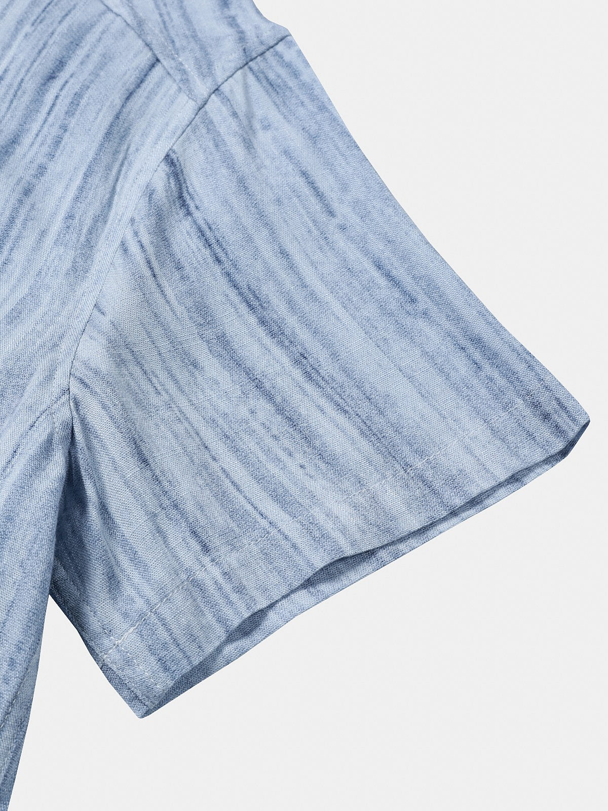 Camisa Light Blue a rayas de manga corta transpirable Cool casual Summer para hombre